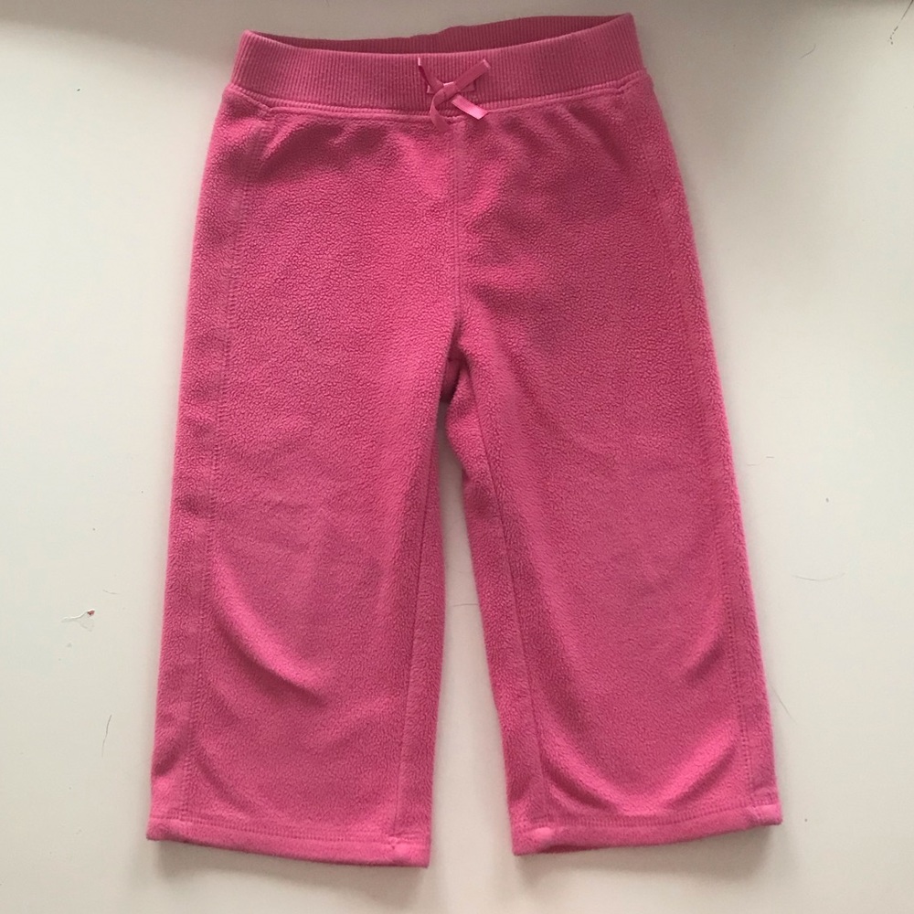 Pink worm thick fleece fuzzy sweats